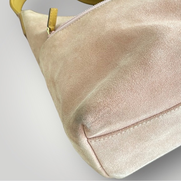 Vintage Gucci Blush Pink Suede Shoulder Bag - Picture 9 of 12